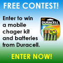 Free Contest - Win Duracell Charger and Batteries